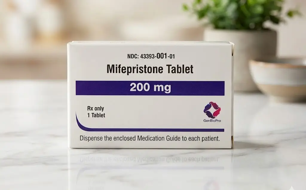GenBioPro Mifepristone 200mg Tablet Box