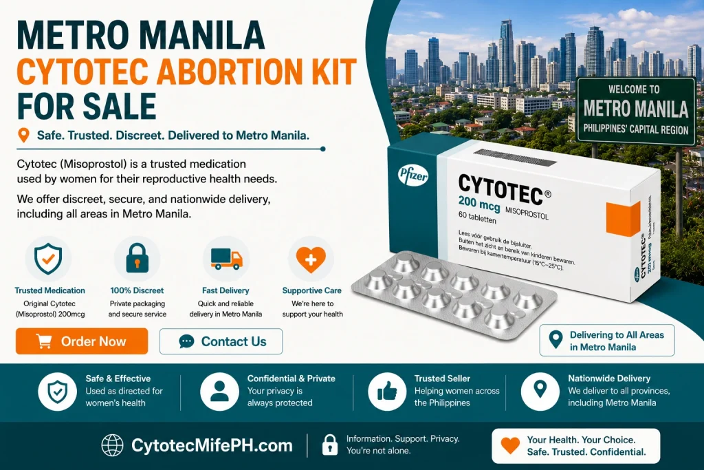 Metro Manila Cytotec Abortion Kit for Sale